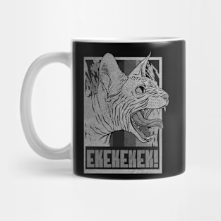 Hunting Cat BW Mug